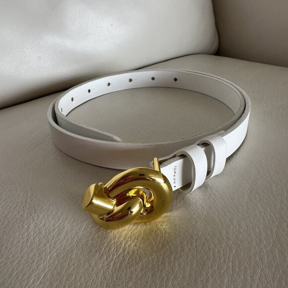 NEW SOURCE UNKNOWN BELT WHITE GOLD - Picture 6 of 7